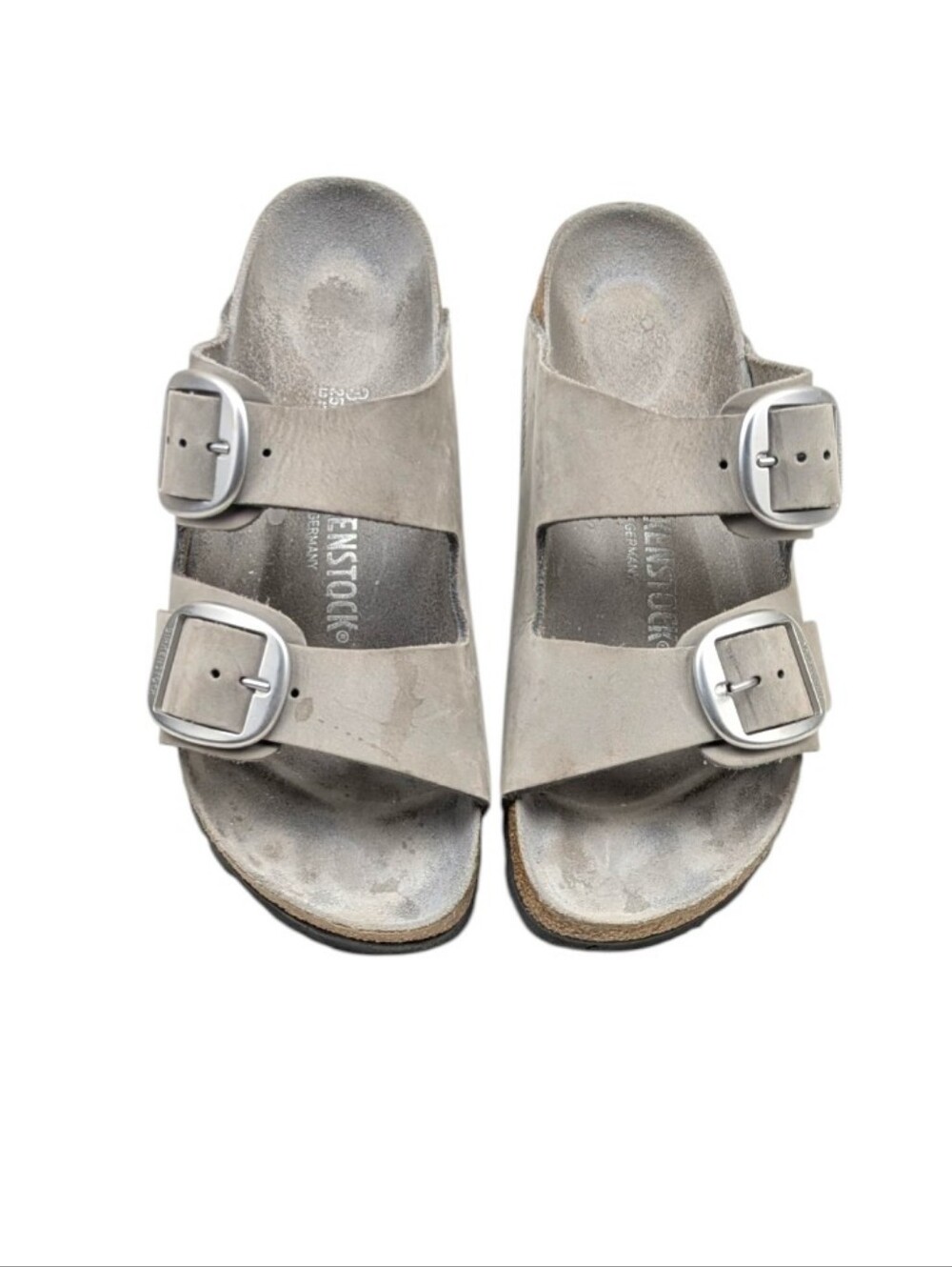 Birkenstock Arizona Big Buckle Stone Coin Nubuck Leather EU 39 S4187 - Picture 7 of 11